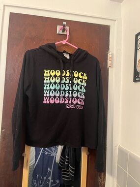 Cropped Woodstock Hoodie, Large